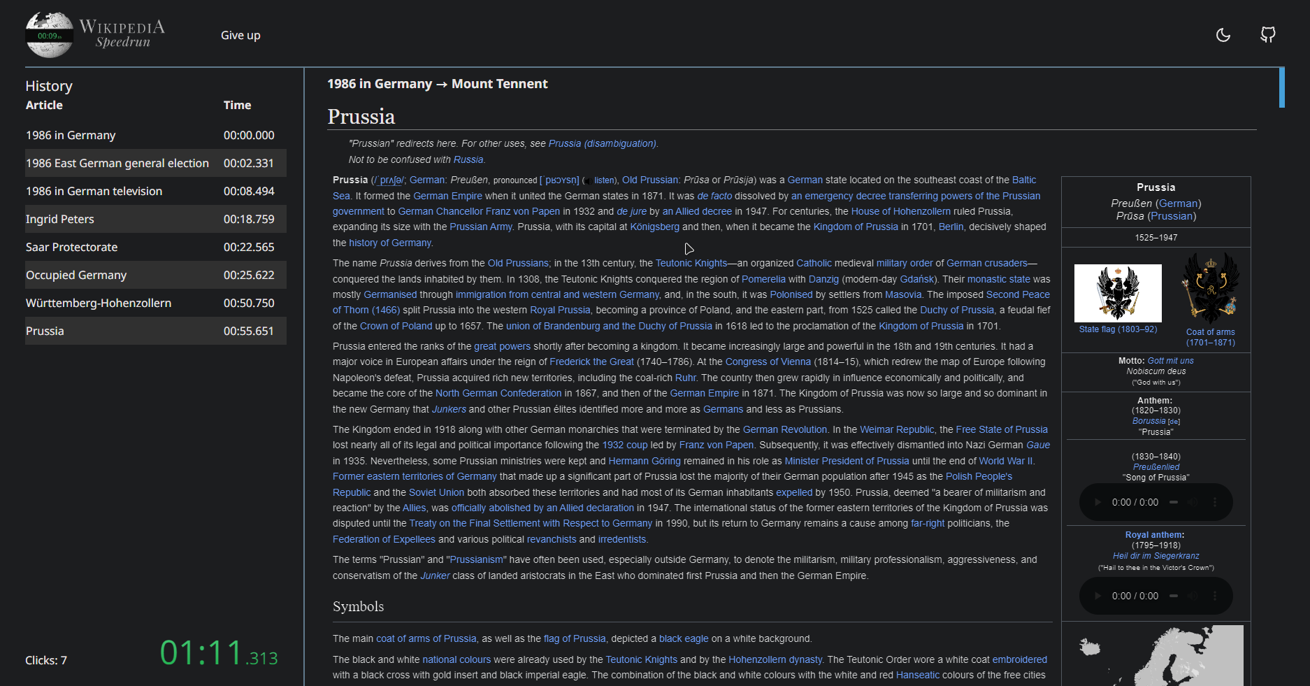Preview image of Wiki Speedrun