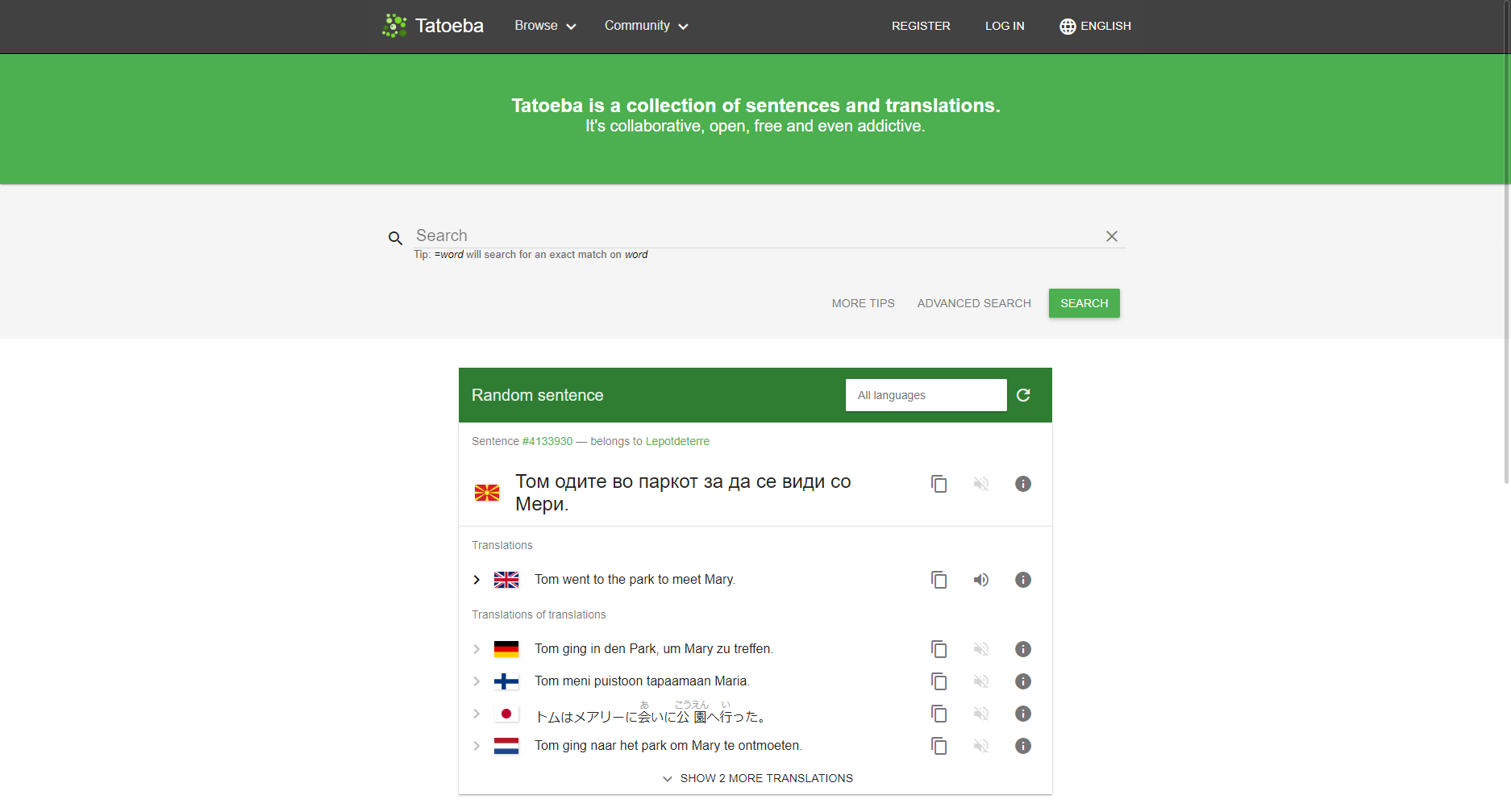 Preview image of Tatoeba