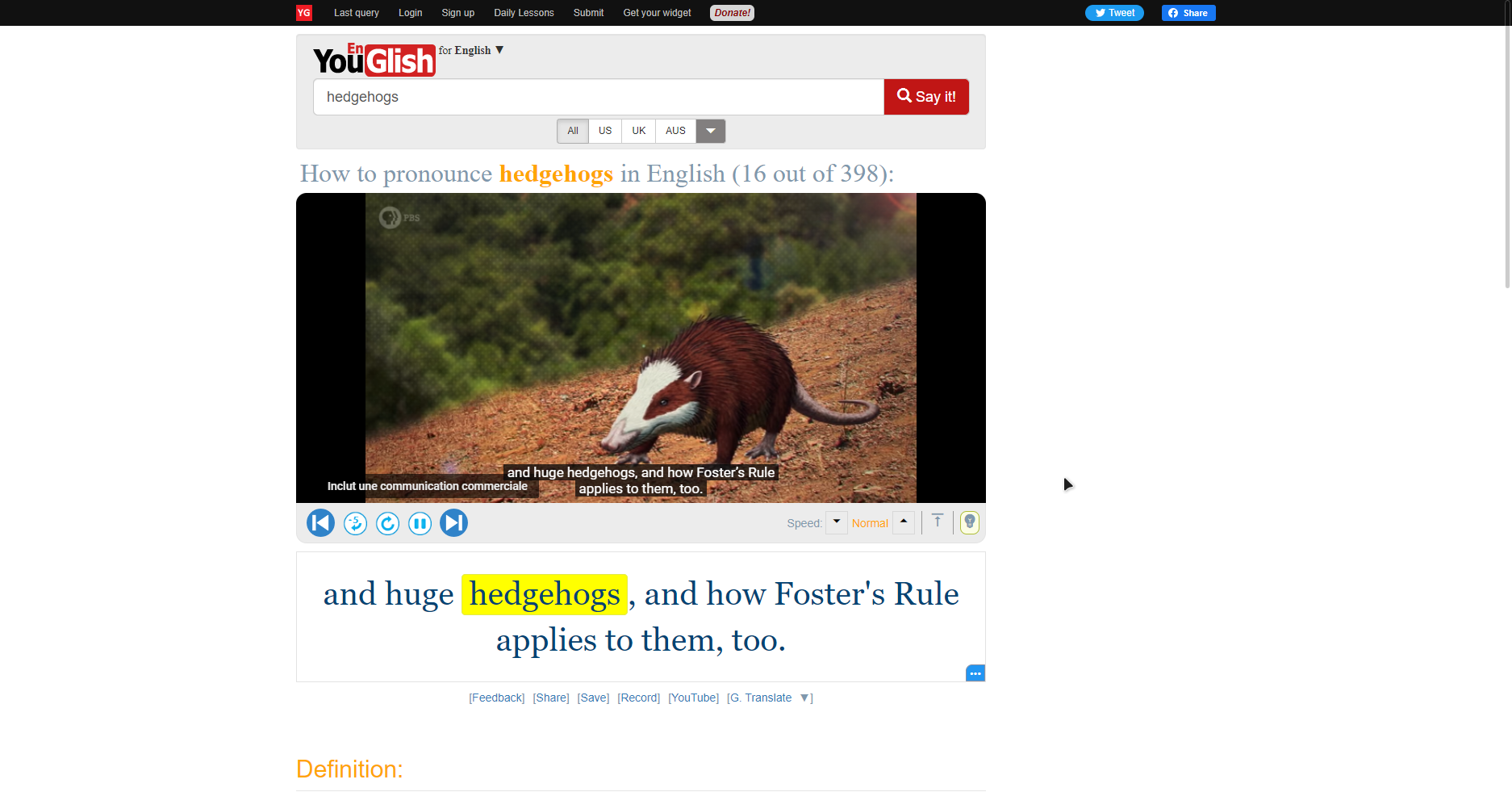 Preview image of YouGlish
